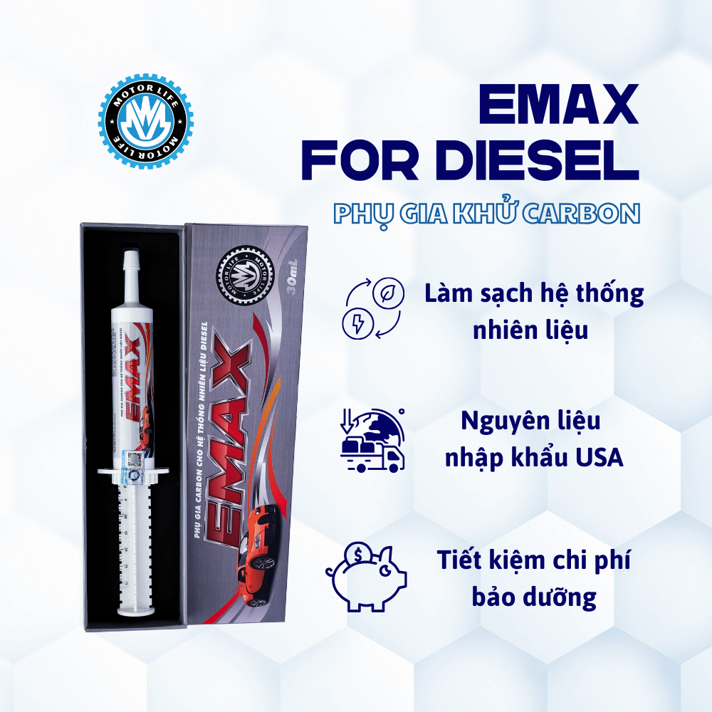 Phụ gia khử carbon EMAX Diesel